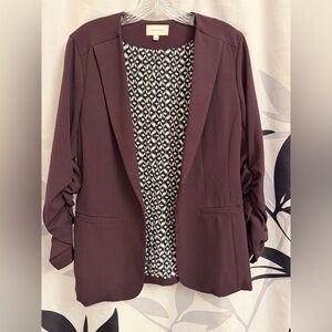 Skies Are Blue Maroon Blazer